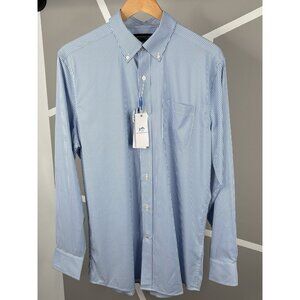 Southern Tide Blue Striped Casual Button Down Shirt